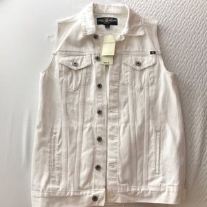 Lucky brand white jean vest